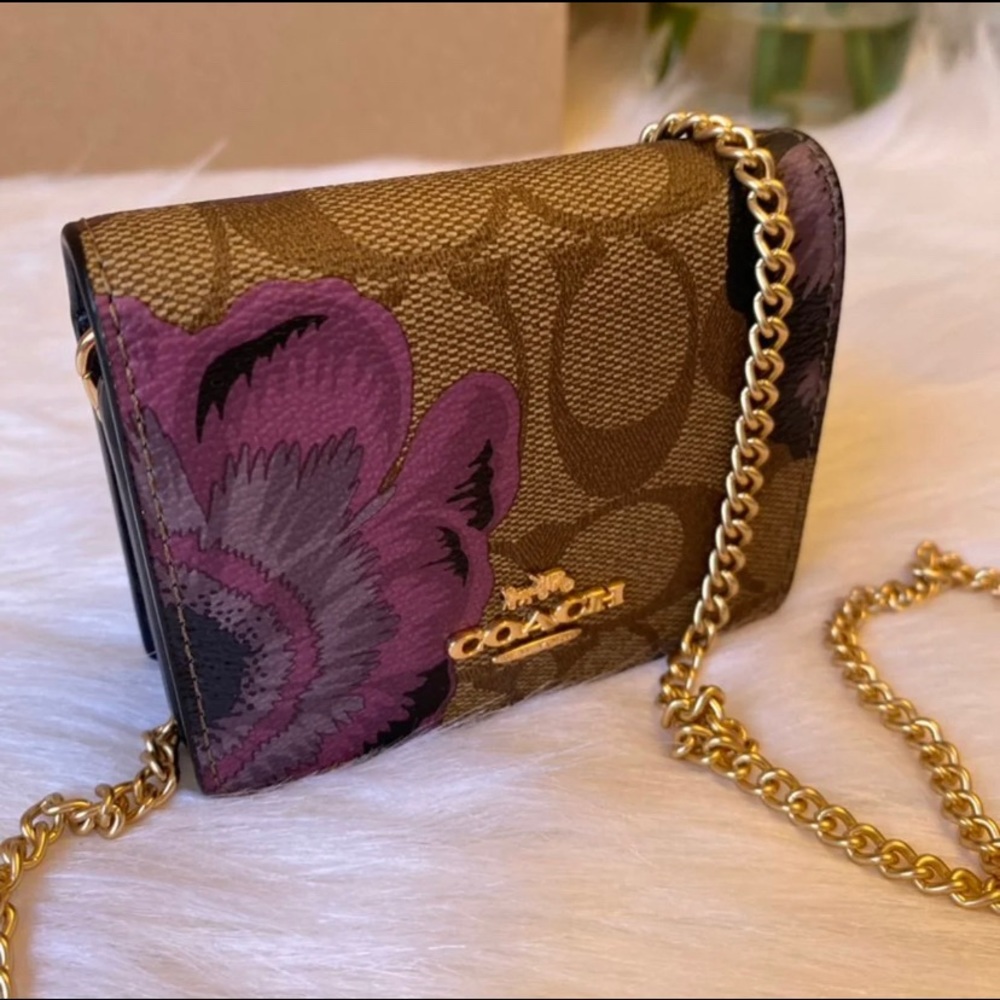 🎀Mini Wallet In Signature Canvas With Kaffe